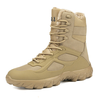 Bottes de neige montantes rétro pour hommes en cuir véritable, à lacets, respirantes, avec doublure en coton chaud et isolée, antidérapantes