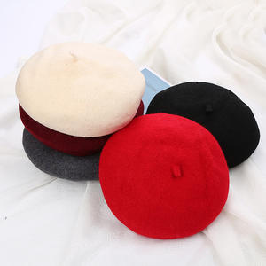 Bérets rétro pour femmes en 13 couleurs - Chapeau tricoté en laine cachemire de haute qualité, uni, décontracté, pour l'extérieur, toutes saisons <span class=keywords><strong>EKTORP</strong></span> - Product Image 3