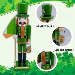 SWAITE Estatua de Soldado de Resina Pintada a Mano con Trébol de Tres Hojas y Duende, para el Festival Irlandés del Día de San Patricio, Artesanía Transfronteriza - Product Image 2
