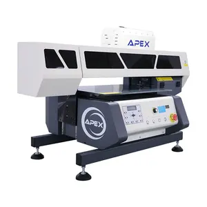 APEX hot koop uv printer digital printing machine voor Metaal, Plastic, glas, hout, Keramiek Acryl, leer, etc