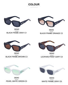 GM同一モデルのファッションスクエアサングラス女性用小フレームサングラスメンズメガネ - Product Image 4