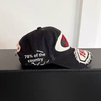 HOULIN Gorra de Béisbol de 6 Paneles con Bordado de Letras Estilo Americano, Unisex para Adultos, para Exteriores; Visera Ancha y Profunda