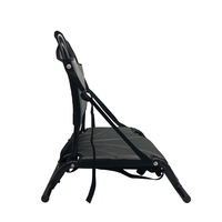 Siège de pêche pour kayak Yonk, aluminium + maille, pliable, gris + noir, capacité 200 kg, siège individuel pour bateau kayak