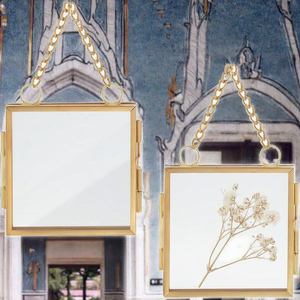 Wood Gold Plated <b>Square</b> <b>Picture</b> Photo <b>Frame</b> With Chain Hanging Wall Decoration Thanksgiving Office Dinning Room Use Attractive - Product Image 3