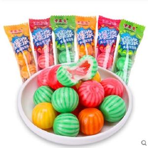 Chicle de Bola Redondo Halal de Alta Calidad Sabor Sandía Multicolor con Relleno de Mermelada - Product Image 2