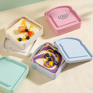 Çok fonksiyonlu PP plastik buğday hasır tutucu gıda depolama için öğle yemeği kutuları-sandviç ekmek Pizza kek dilim için tost ekmeği öğle yemeği - Product Image 2