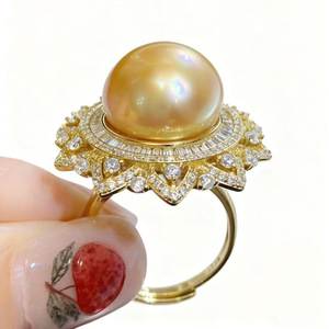 Anillo de Plata S925 10740, Accesorio de Moda para Mujer, con Incrustaciones de Perlas de 10-13 mm y Tecnología de Garra - Product Image 5