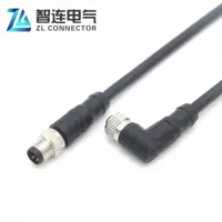 IP67 M8 A/B/D kodu 3pin 4pin 5pin 6pin 8pin dairesel kablo konektörü düz/dirsek fiş konnektörü