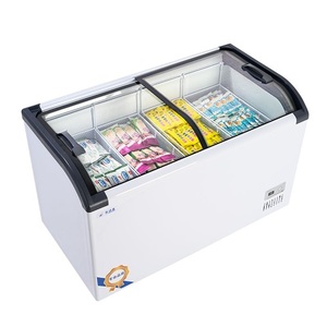 Congelador Comercial para Helados de 13 Pies Cúbicos, Vitrina con 2 Puertas Corredizas de Vidrio, 8 Recipientes de 3 Galones, Acero Inoxidable, Temperatura Digital - Product Image 1