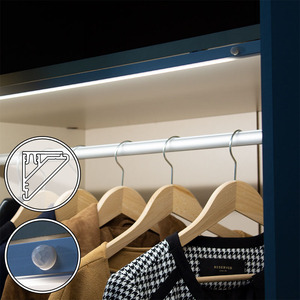 Luz LED para Gabinete Futp, de Aluminio, Montaje Superficial, Diseño Minimalista, Acabado Azul Mate, Fácil Instalación - Product Image 1