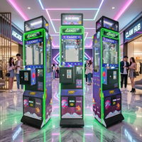 Mini machine à griffes commerciale, thème Galaxie Spatiale, à monnayeur, avec éclairage LED, format compact, jeu d'arcade à prix et cadeaux
