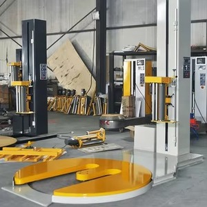 M Type Stretch Film Wrapping Machine Turntable <b>Pallet</b> Wrapper Pre-stretch Film <b>Pallet</b> Packaging Equipment - Product Image 2