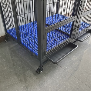 <span class=keywords><strong>Cage</strong></span> pour chien pliable de luxe en fer à double porte simple couche personnalisée de haute qualité et confortable en vente - Product Image 6