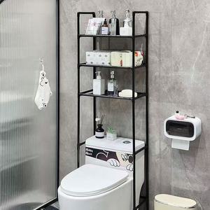 卫生间收纳架浴室收纳架落地式无孔不锈钢洗衣机架三层厨房 - Product Image 2