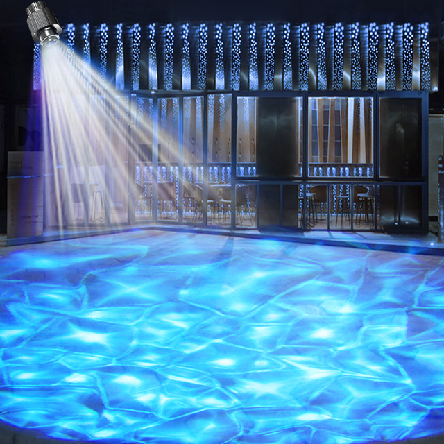 Yufan Wedding Stage Water Pattern Projection Lamp Outdoor Waterproof Customize logo Rotate Gobo Led Advertising Projector Light
