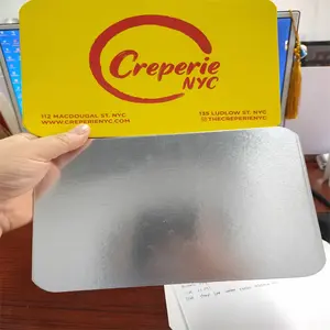 Cardboard lid disposable freezer hot food packing covers waterproof and oilproof aluminum foil paper lid