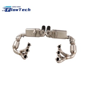 Système d'échappement complet SS304 avec collecteurs catalysés et silencieux arrière à soupapes pour Porsche 991.1/991.2 GT3 3.8L/4.0L – Finition sablée - Product Image 6