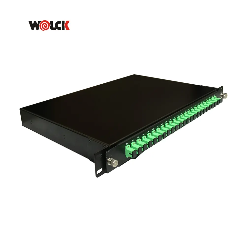 19 Inch Rack Mount 12 Ports 24 Cores SC/UPC Fiber Optic Patch Panel ODF