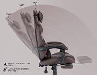 Envío Gratis Silla Gaming de Oficina Nueva de Cuero Barata para Chile y Brasil con Brazos Reclinables Giratorios y Masaje Lumbar