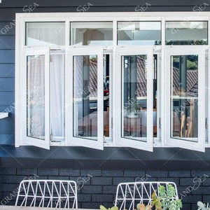 <span class=keywords><strong>Baie</strong></span> en aluminium de style campagnard et fenêtre d'arc avec le bas-e verre pour le balcon - Product Image 5