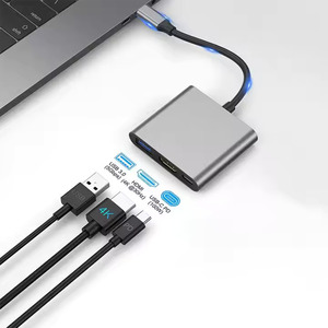 USB-C để HDTV Multiport Adapter, kỹ thuật số AV Adapter PD 100W, Type-C HUB <span class=keywords><strong>Thunderbolt</strong></span> 3 để HDMI 4K đầu ra <span class=keywords><strong>USB3.0</strong></span> Cáp chuyển đổi - Product Image 2