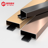 Vente en gros Bande de transition pour couverture de carrelage Profilés en aluminium Fente pour carte à canal en U Garniture murale décorative