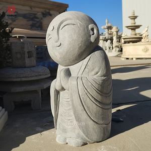 HADUN - Decoración <span class=keywords><strong>de</strong></span> Templo Japonés para Exteriores, Estatua Budista <span class=keywords><strong>de</strong></span> Piedra Tallada a Mano, Esculturas <span class=keywords><strong>de</strong></span> Buda Monje Pequeño en Granito y Mármol - Product Image 4