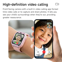 Reloj Inteligente Android 4G para Niños con Correa de Silicona Cuadrada Impermeable IP67, Pantalla Táctil Magnética, Videollamada, Botón SOS y Posicionamiento