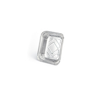 Conteneur jetable en aluminium pour boulangerie, boîte alimentaire à emporter avec couvercle en papier, plat de cuisson rectangulaire en aluminium