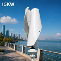 Éolienne verticale à axe spiralé de 15 kW pour l'éclairage de jardin et la production d'énergie décorative