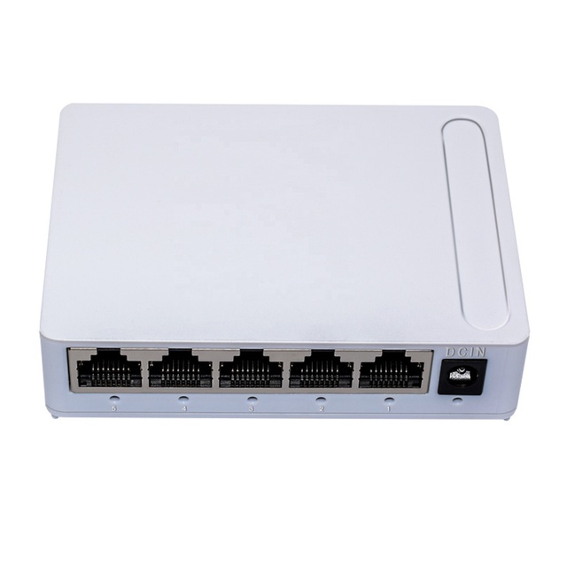 Packages and Logo Available New Plastic Case Lan 5 Port 10/100M/1000M Gigabit Unmanaged Network Ethernet Switch