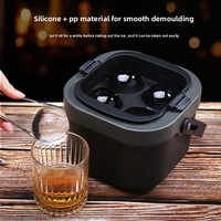 Moule à glaçons sphériques en plastique de qualité whisky, haute transparence, sans bulles, pour bars et usage domestique, design moderne