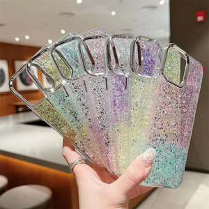 Mới phổ biến long lanh Bling dần dần thay đổi màu sắc rõ ràng Epoxy trường hợp điện thoại cho <span class=keywords><strong>Xiaomi</strong></span> POCO X6 Pro sang trọng trường hợp - Product Image 2