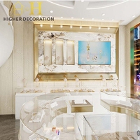 Vitrine murale de luxe pour bijoux, présentoir de comptoir, armoire de présentation en verre pour bijoux