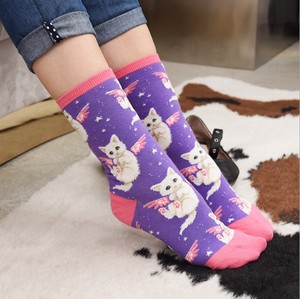 Calcetines Divertidos de Invierno con Dibujos Animados de Animales Antideslizantes para Mujer, Calcetines Cortos con Diseño de <span class=keywords><strong>Gato</strong></span> y Cerdo para Patinar - Product Image 4