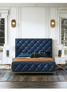 <span class=keywords><strong>Testiera</strong></span> Imbottita in Legno Massello Stile Nordico per Camera da <span class=keywords><strong>Letto</strong></span>, <span class=keywords><strong>Letto</strong></span> <span class=keywords><strong>Singolo</strong></span> e Matrimoniale, Schienale in Tessuto Morbido - Product Image 4