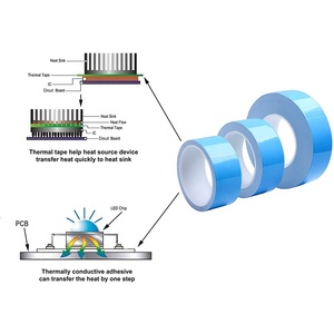 Fiber Glass Release Insulation Led Waterproof Cloth Adhesive PE Roll Heat Transfer Blue Double Sided Conductive Thermal <strong>Tape</strong> - Product Image 6