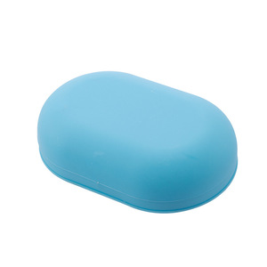 Oval Travel Soap Box Plastic Minimalist Design With <b>Sealed</b> Lid For <b>Bath</b> And Travel Use - Product Image 5