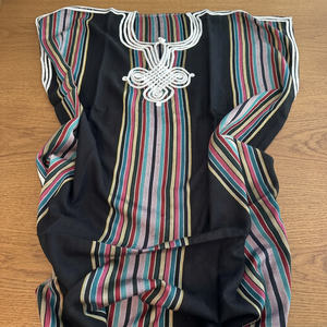 Gandoura Bordada de Verano para Mujer, Caftán Marroquí, Acabado con Aspecto de Lino y Algodón Tejido, Largo hasta la Rodilla, Talla Única, Estilo Bohemio - Product Image 3