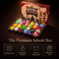 Boîte Mystère de Jouets Squishy en Forme de Ravioli, Lot de 24 Pièces, Cadeau de Noël, Jouets Squishy Doux à Presser