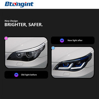 Convient pour les phares BMW Série 5 E60 03-10 523i 530i Angel Eye Double lentille LED Feux de jour