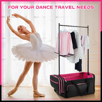 Sac de voyage à roulettes personnalisé pour la danse, sac de voyage à roulettes pour danseurs, sac de danse à roulettes avec porte-vêtements