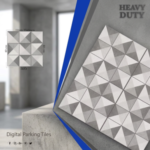 Carreaux de sol en porcelaine émaillée numérique 16x16 pouces Stone Designer pour parking, usage intensif extérieur Vistaar - Product Image 3