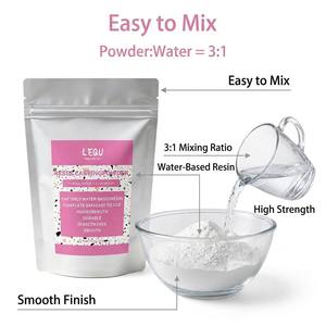 LEQU Happy And Fun Poudre de résine pour moulage en vrac 1000g, plâtre de gypse haute résistance et durable pour fournitures d'artisanat en gros - Product Image 1