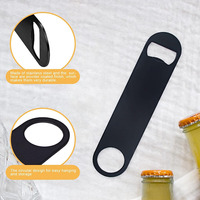Décapsuleur plat en acier inoxydable avec logo personnalisé, kit d'outils promotionnels pour cuisine, bar, restaurant, cadeau de mariage