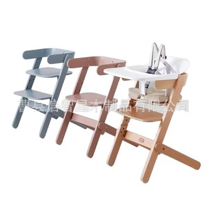 Silla alta para bebé de madera maciza, ajustable en altura, para bebés de 0 a 12 meses - Product Image 5