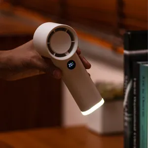 2024 Sản phẩm mới Quạt cầm tay USB Turbo không cánh hiển thị kỹ thuật số tốc độ cao cầm tay quạt nhỏ để làm mát ngoài trời