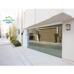<span class=keywords><strong>Porte</strong></span> <span class=keywords><strong>de</strong></span> <span class=keywords><strong>garage</strong></span> noire minimaliste à cadre dissimulé avec liaison intelligente pour villas et bâtiments commerciaux - Product Image 3