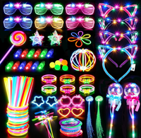 Bracelet, collier, lunettes, baguette, serre-têtes oreilles de chat, boules, bâtons lumineux, lumières à doigts à effet néon pour Noël, anniversaire, Nouvel An, bal de promo, fête, cadeaux et événements