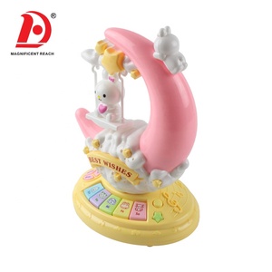 HUADA 2023 bambini organo elettronico Kawai plastica cartone animato <span class=keywords><strong>luna</strong></span> coniglio musica giocattolo pianoforte in vendita - Product Image 2